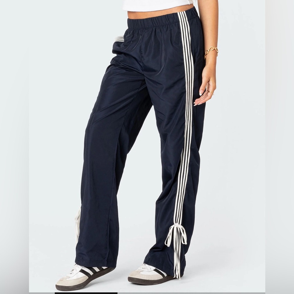 Edikted Remy Bow Ribbon Track Pants size S